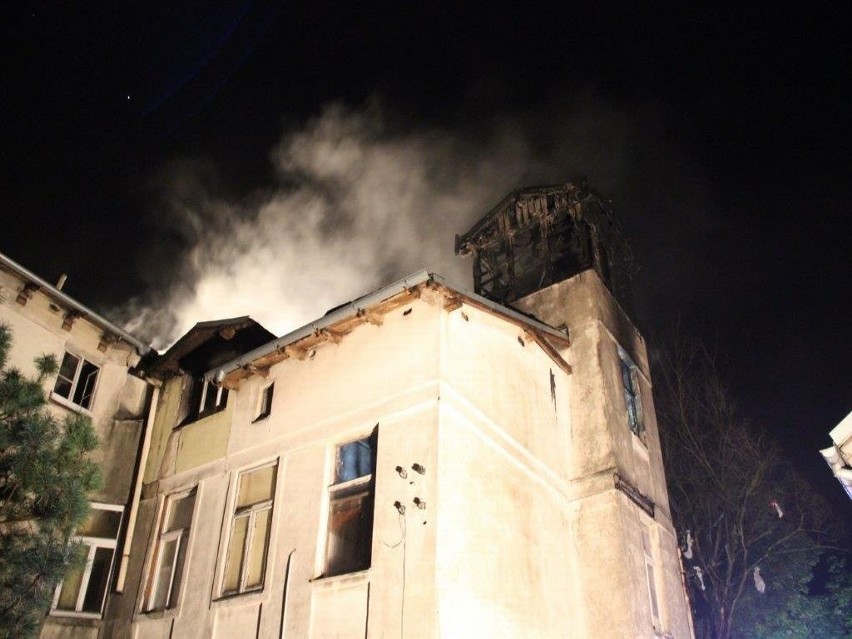 Pożar kamienicy w Toruniu