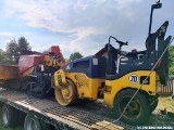 Zderzenie dwóch maszyn na remontowanej drodze w gminie Łoniów. Obaj kierujący byli pod wpływem alkoholu