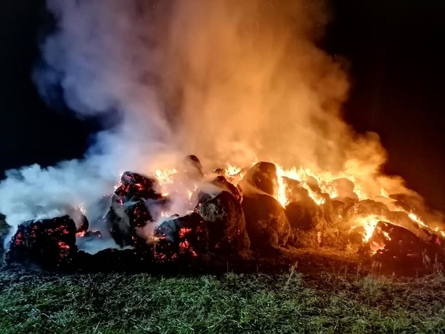 Wieczór 16 sierpnia, noc aż po poranek 17.08.2019 r. były pracowite i wymagające dla strażaków OSP Bogdaniec! Na swoim profilu FB napisali: "Do pierwszego zgłoszenia zostaliśmy zadysponowani około 21:50 do miejscowości Jasiniec, gdzie paliły jak się okazało dwa baloty. Tej samej nocy około 01:50 zawyła syrena kolejny raz, też do pożaru balotów, ale tym razem do całego stogu siana składającego się z 80 sztuk w miejscowości Lubczyno. Działania prowadziliśmy wspólnie z OSP Lubczyno do około godziny 09.00 rano.ZOBACZ:W GORAJU TEŻ PŁONĘŁO SIANOZOBACZ FILM - SOŁTYS STRACIŁ DOM W POŻARZE