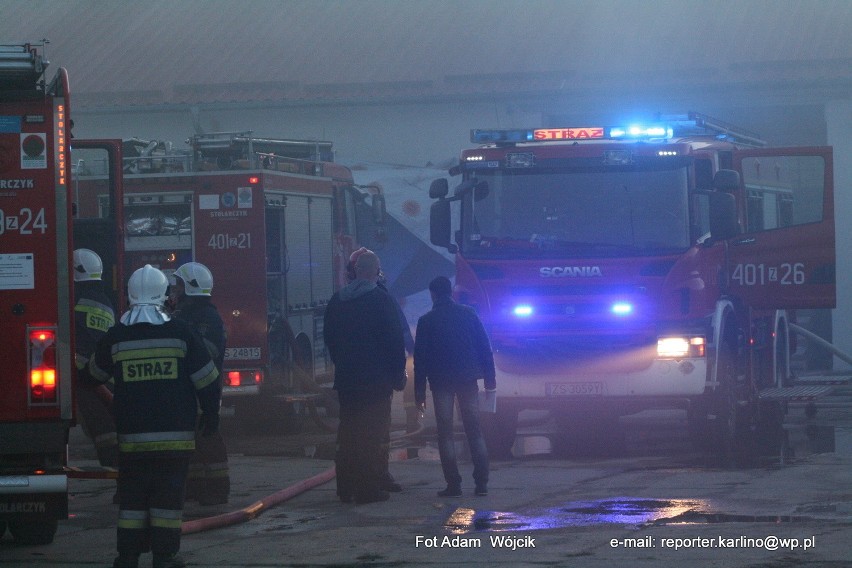 Pożar hali w Białogardzie