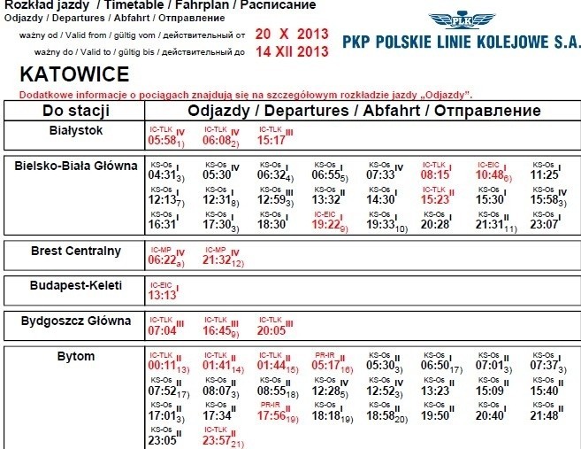 Rozkład jazdy PKP od 20 października [ZOBACZ I ZACHOWAJ]