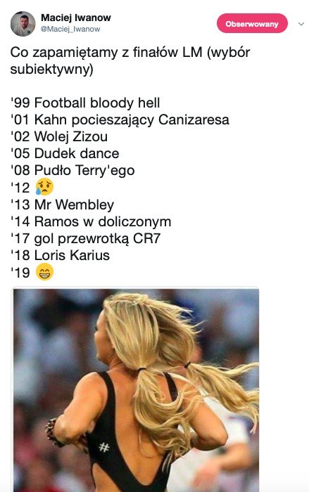 Liga Mistrzów po raz szósty dla Liverpoolu. Edycja 2018/19...