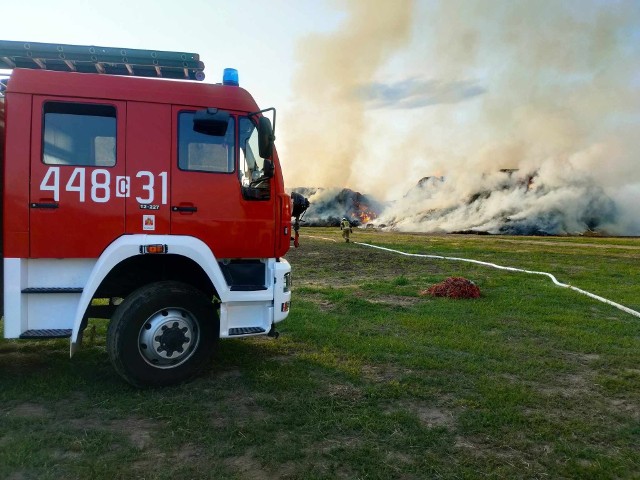 Pożar dwóch stogów słomy składowanej przy ul. Trynkowej w Grudziądzu, wybuchł w piątek, około godziny 18.20. 