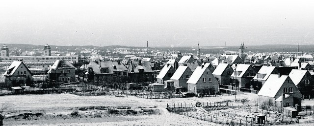 Jedno z pierwszych zdjęć powojennej, polskiej Zielonej Góry. Wówczas miasto nazywało się... Zielonagóra.