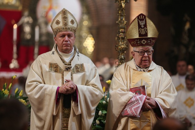 Arcybiskup metropolita wrocławski Józef Kupny i kardynał Henryk Gulbinowicz