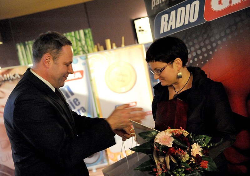 Prezydent Rafał Bruski gratulował zwyciężczyni plebiscytu.