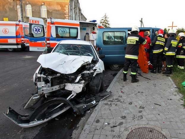 Wypadek w centrum Dygowa.