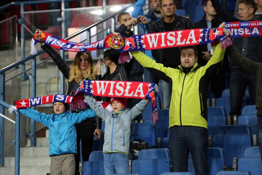 Kibice na meczu Wisła Kraków - Legia Warszawa