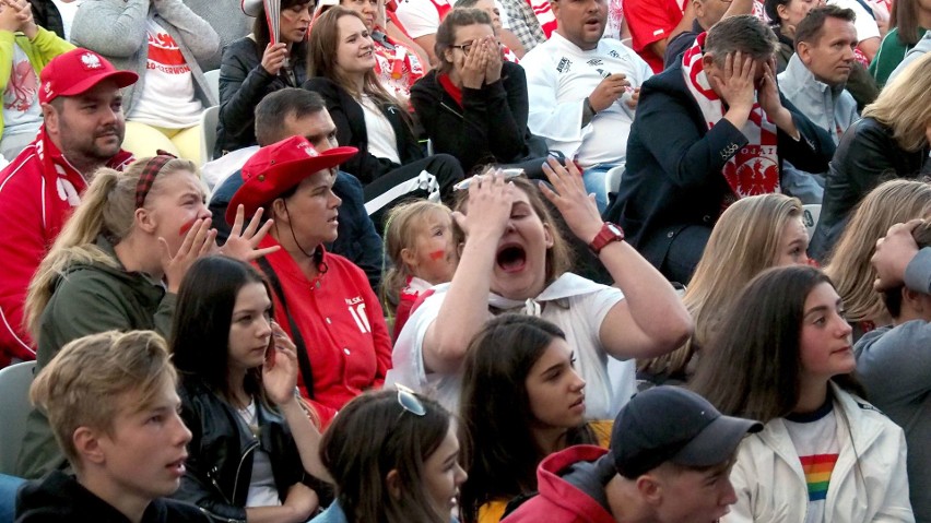 Strefa kibica podczas meczu Polska Kolumbia na Mistrzostwach...