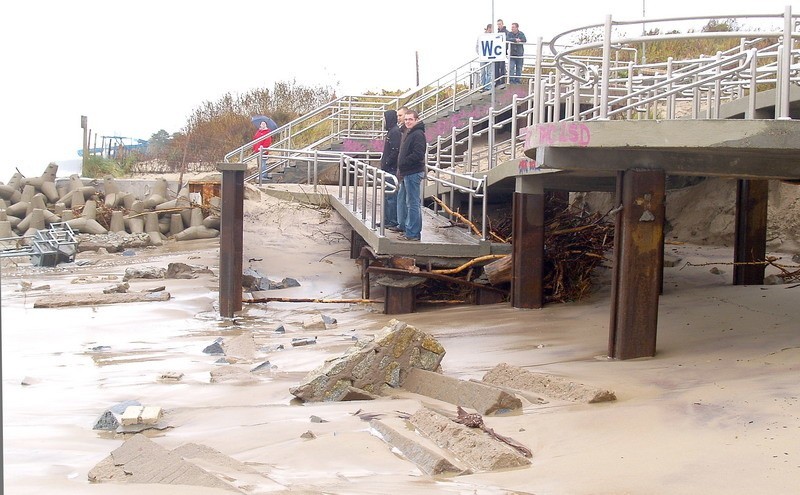 Zniszczenia po sztormie
Wybrzeze koszalinskie po sztormie