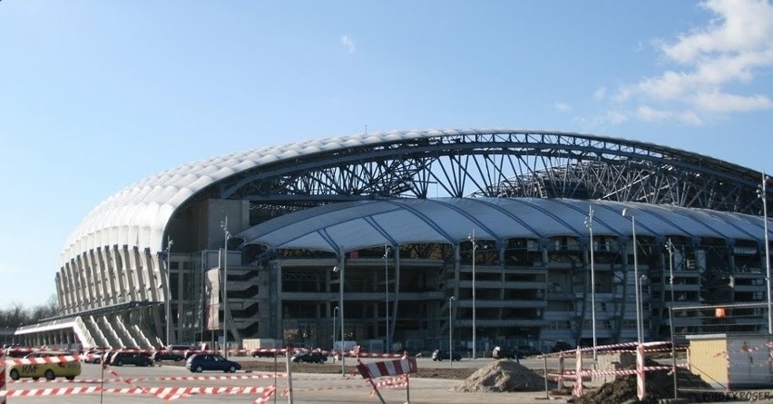 Stadion w Poznaniu, luty 2011.