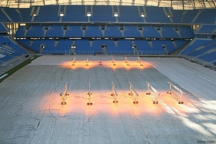 Stadion w Poznaniu, luty 2011.