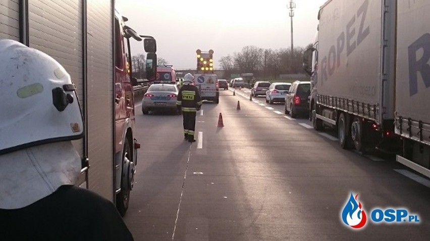 Wypadek na autostradzie A4 pod Wrocławiem