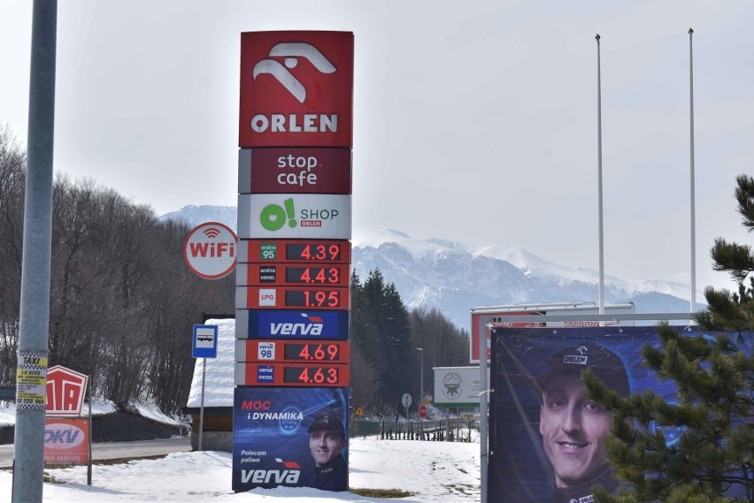 Stacja paliw Orlen na Ustupie w Zakopanem....