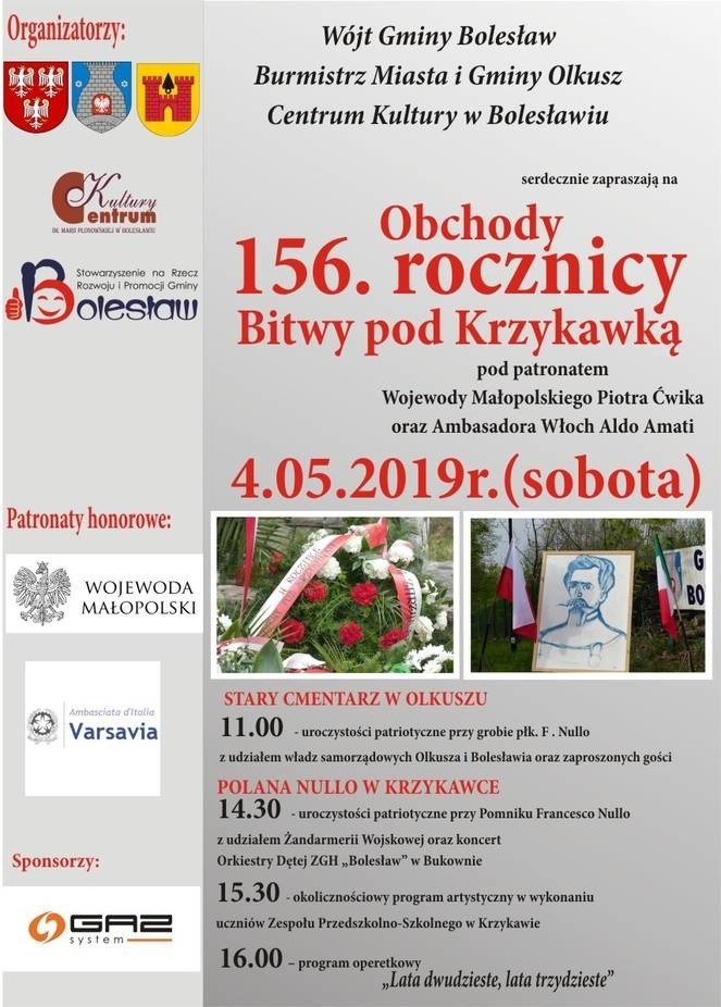 4 maja. Obchody 156. rocznicy Bitwy pod Krzykawką. Obchody...