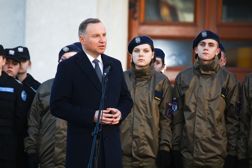 Prezydent Andrzej Duda w Sierpcu w trakcie obchodów...