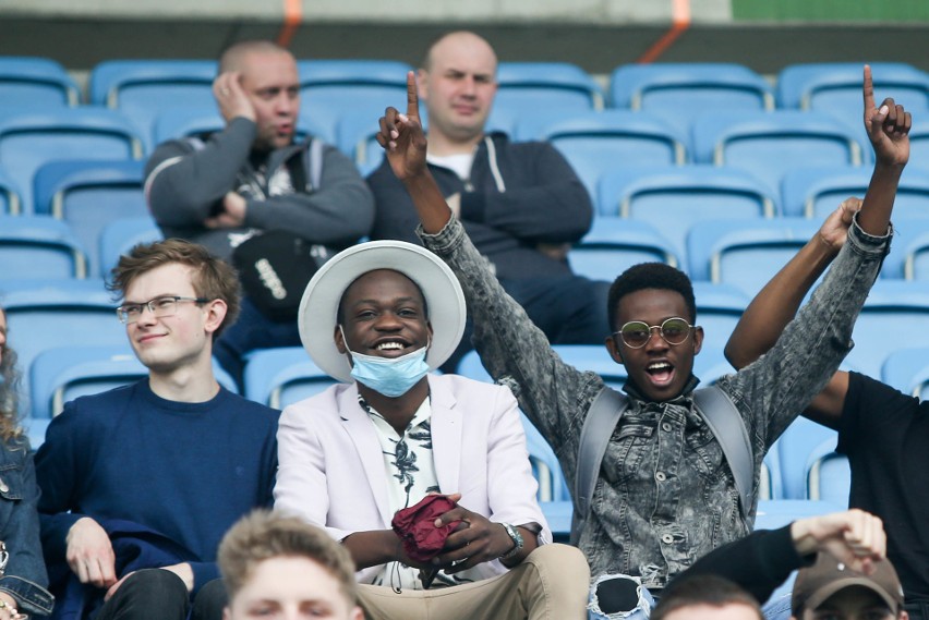 Zobacz kibiców na meczu rugbistów Budowlanych Lublin. Na Arenie było międzynarodowo