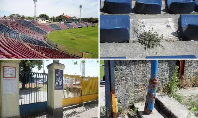 Zdewastowane stare kasy biletowe, druty kolczaste, pręty w płotach, trybuny zarastające krzakami - tak wyglądał stadion przy Twardowskiego jeszcze w czerwcu 2018 roku