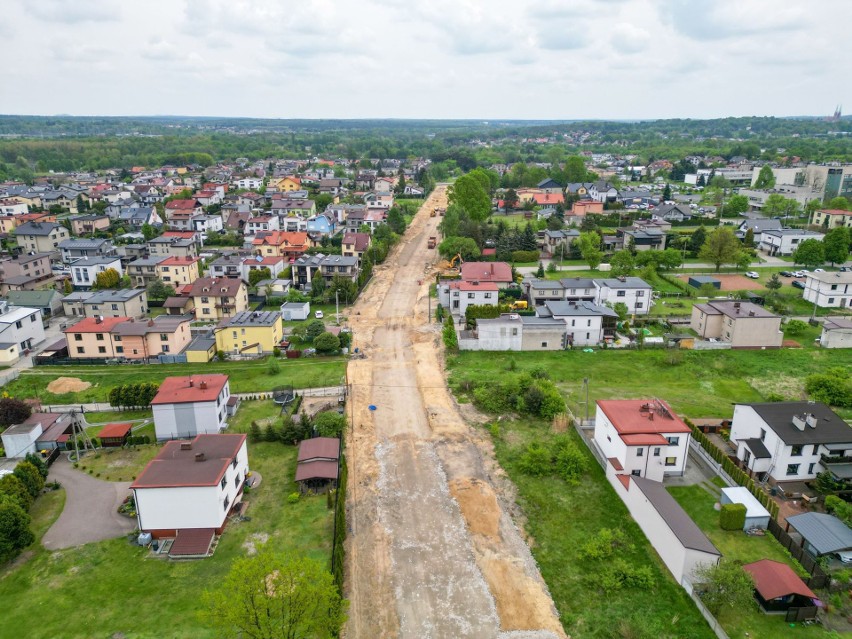 Trwa budowa 200-metrowego odcinka ulicy Storczyków w...