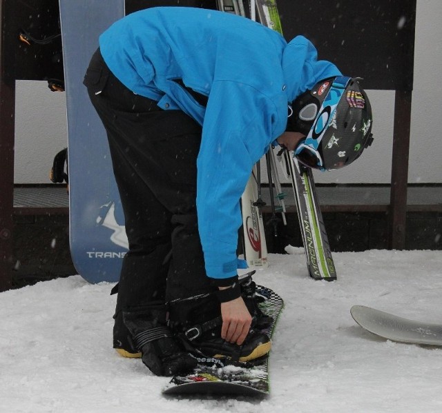 Junior Stelmetu Falubazu Zielona Góra, Patryk Dudek na zgrupowaniu w Harrachovie narty zjazdowe zamienił na deskę snowboardową