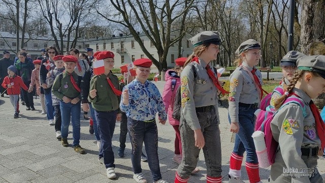 Marsz katyński w Busku-Zdroju, piątek, 14 kwietnia 2023. 