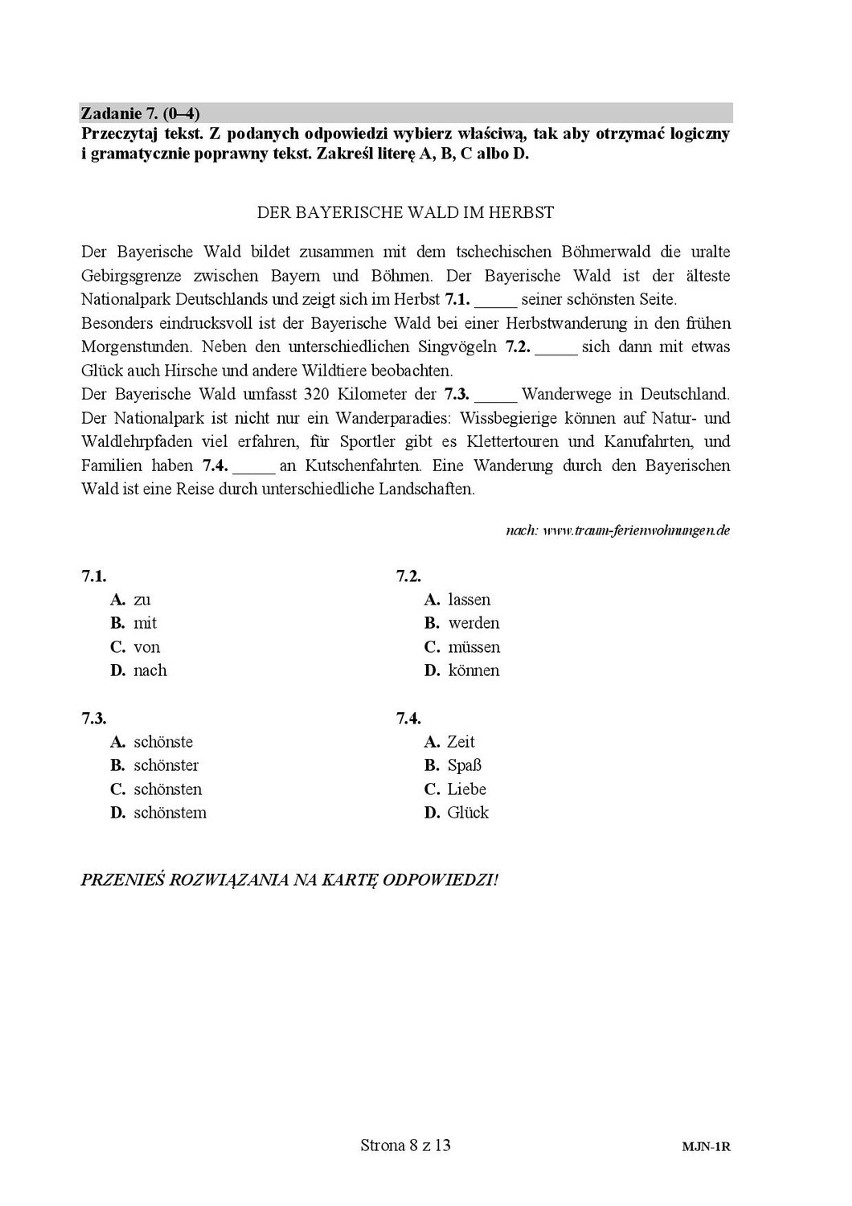 Matura 2016: Niemiecki poziom rozszerzony [ODPOWIEDZI,...