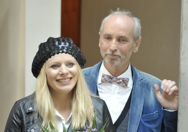 Maria Sadowska i dyrektor FilmFestival Cottbus Roland Rust