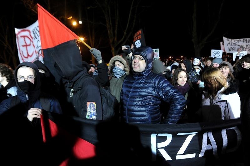 Protest przeciwko ACTA w Szczecinie