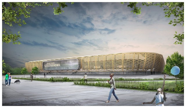 Projekt stadionu z 2013 roku o pojemności do 15 tysięcy widzów, który planowano wybudować w Parku Lisiniec. Zobacz kolejne zdjęcia. Przesuwaj zdjęcia w prawo - naciśnij strzałkę lub przycisk NASTĘPNE