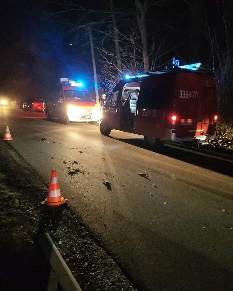 Potrącenie pieszego w gminie Słomniki