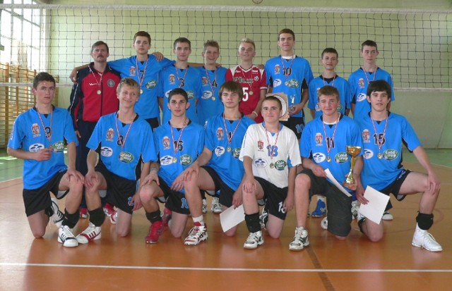 Reprezentacja Publicznego Gimnazjum nr 22 w Radomiu, zwycięzcy Ligi Siatkówki "Echa Dnia&#8221; chłopców