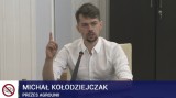 Michał Kołodziejczak, lider AgroUnii przed komisją senacką ds. Pegasusa