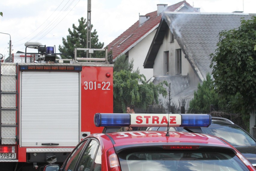 Pożar domu jednorodzinnego w Wilczycach