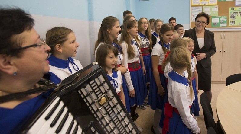 Premier Ewa Kopacz w prawosławnej szkole (zdjęcia, wideo)