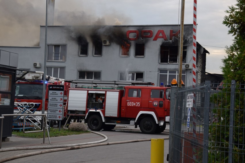 Pożar w Szczecinku w firmie OPAK