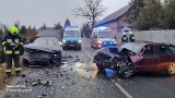 Wypadek w Starym Polichnie pod Gorzowem Wielkopolskim. Zderzyły się dwa samochody osobowe