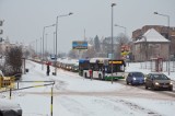 Zima paraliżuje ruch w Szczecinie. Utrudnienia na krajowej "10" [wideo]