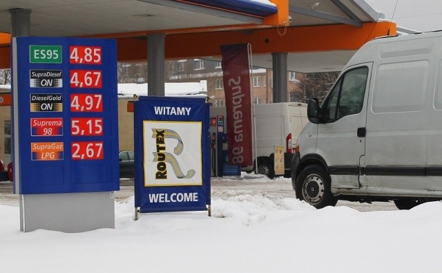 To ceny paliw na jednej ze szczecińskich stacji ostatniego dnia ubiegłego roku.