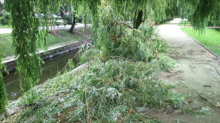 Skutki ulewy w Szczecinku