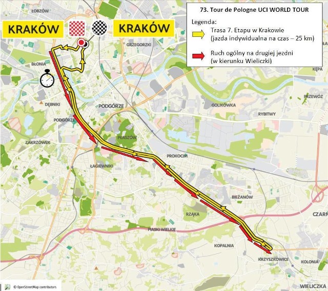 Podobnie jak w ubiegłym roku, trasa ostatniego etapu 73. Tour de Pologne prowadzi z Krakowa do Wieliczki