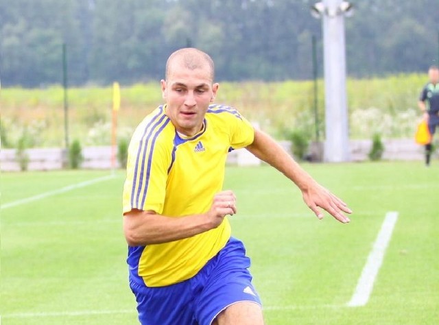 Kamil Kowalczyk, napastnik Swornicy Czarnowąsy zdobył dwa gole w Strzelcach Opolskich.