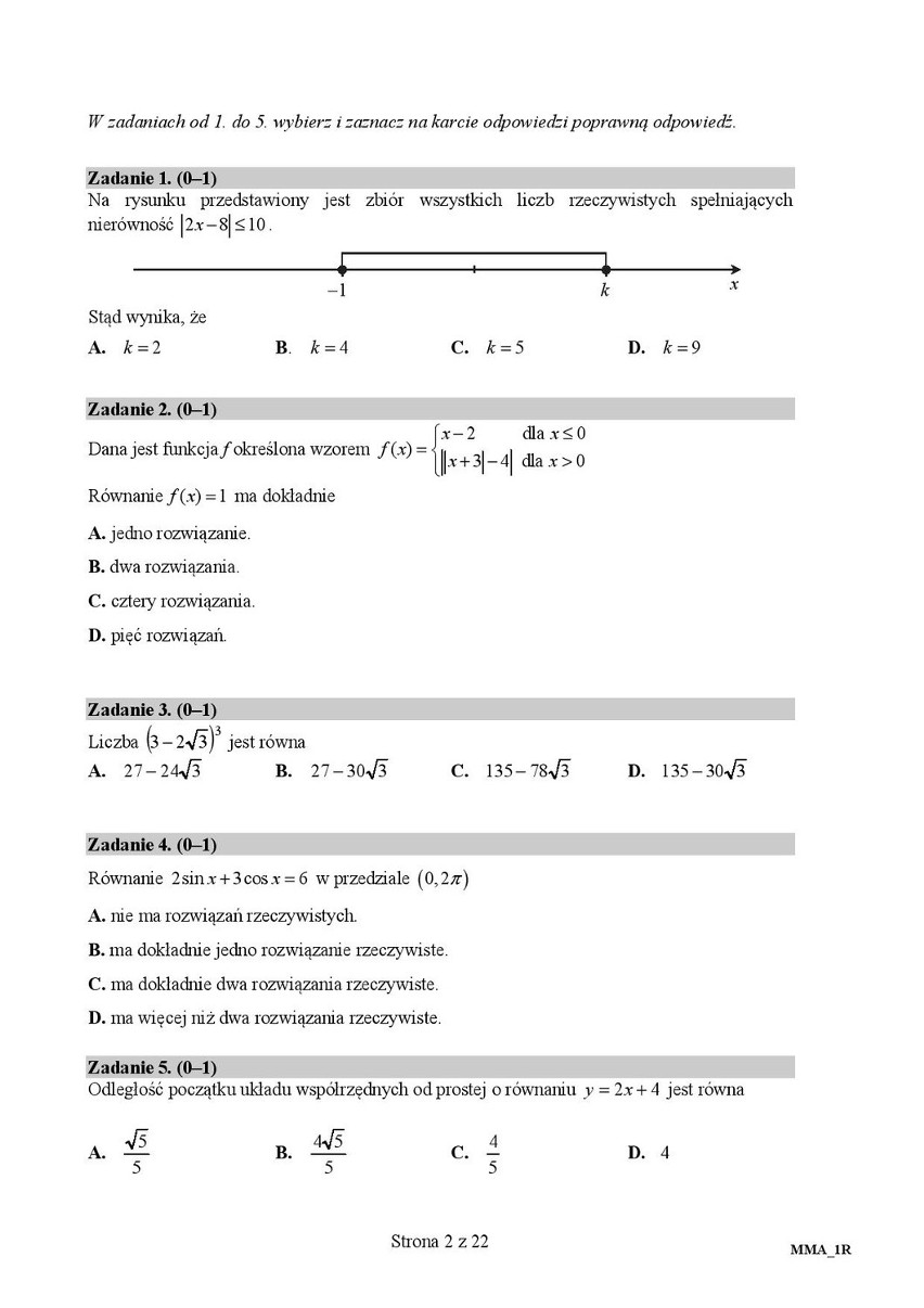 Matura 2014 MATEMATYKA rozszerzona [ODPOWIEDZI, ARKUSZE CKE]