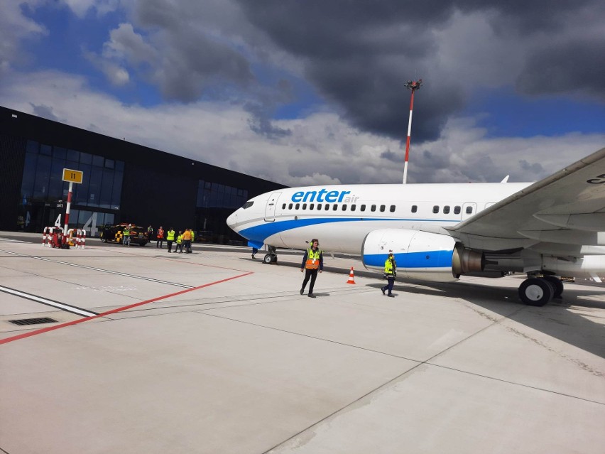 Samolot linii Enter Air wylądował w Radomiu.