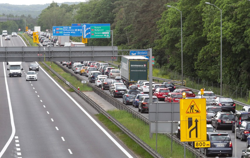 Długi powrót znad morza. Zator na A6 pod Szczecinem, czyli niedziela w korku