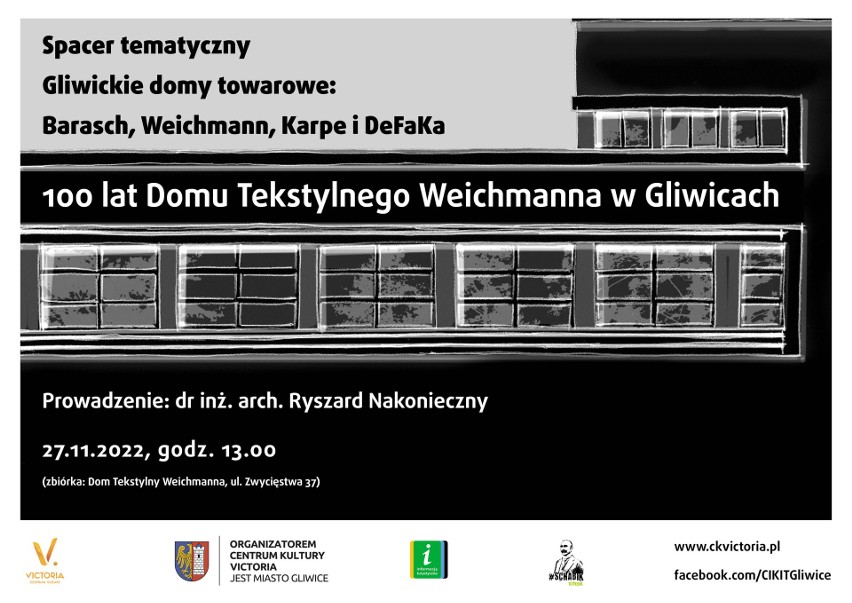 Gliwice: Spacer z okazji stulecia oddania do użytku Domu Tekstylnego Weichmanna