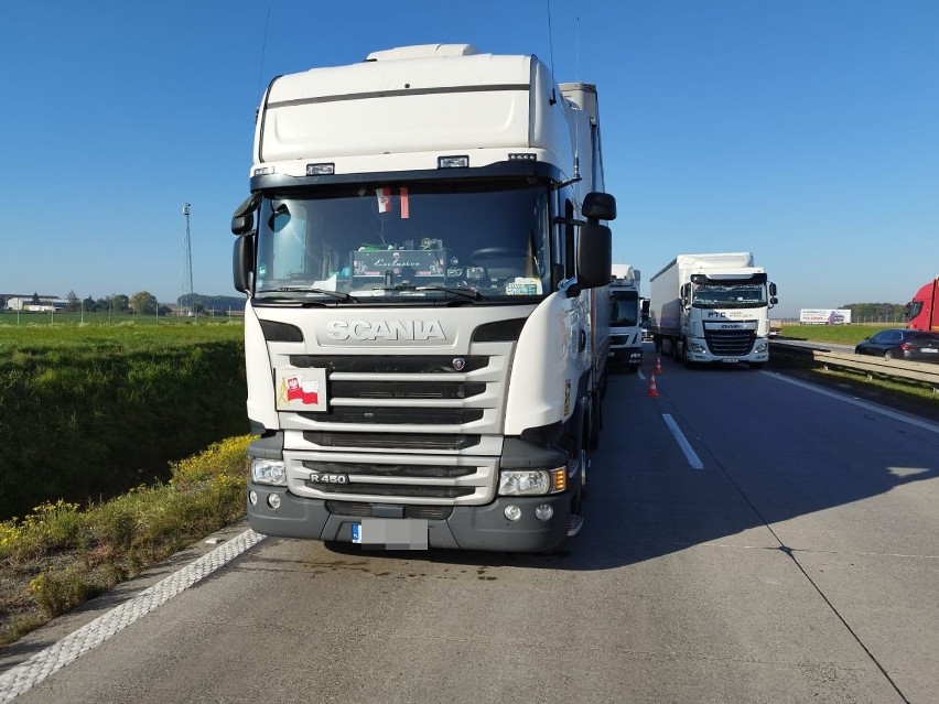 Wypadek trzech tirów na autostradzie A4 pod Wrocławiem