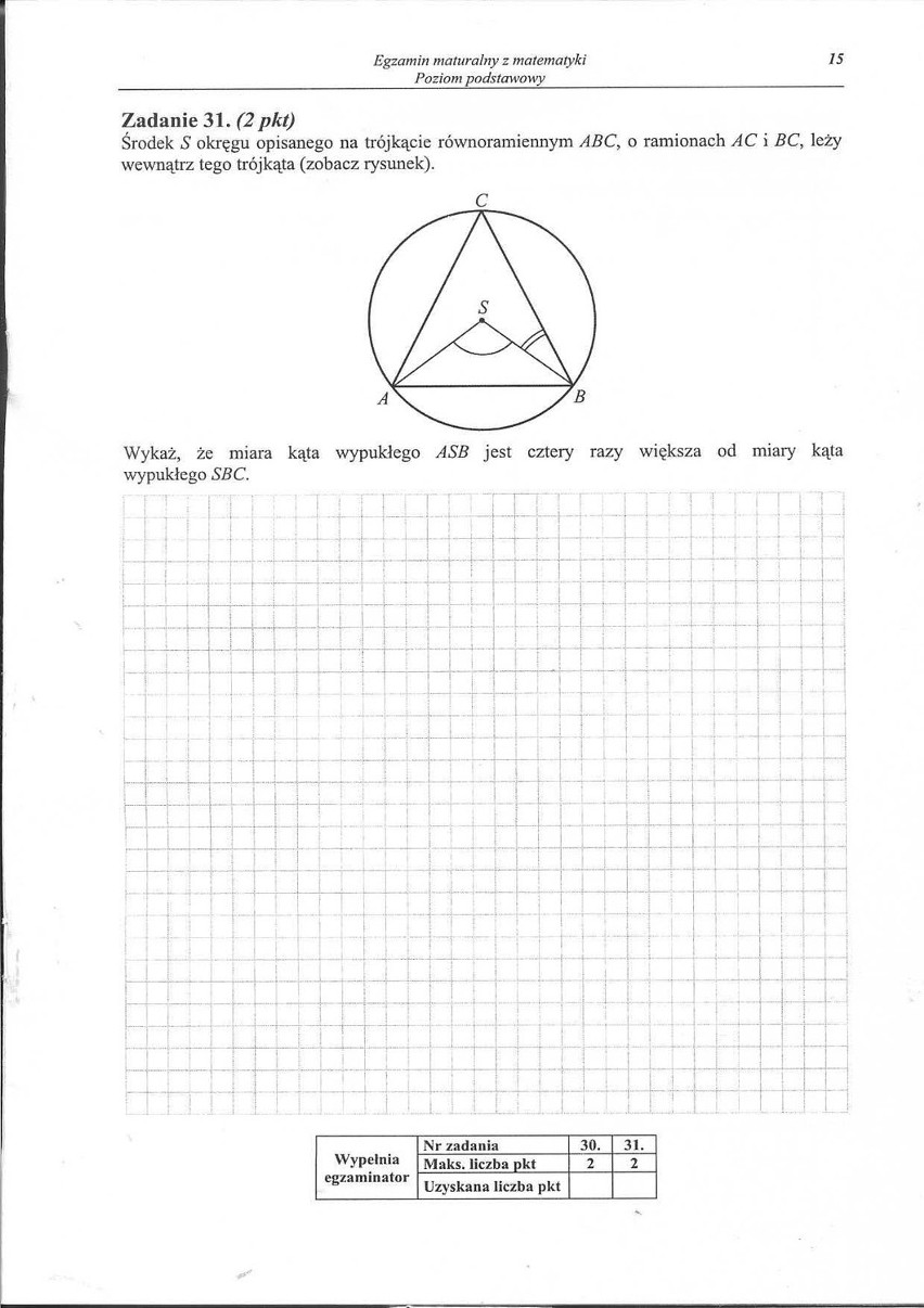 Matura 2014 matematyka odpowiedzi, rozwiązania zadań