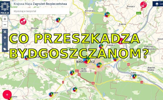 W internecie działa Krajowa Mapa Zagrożeń Bezpieczeństwa, na której mieszkańcy całej Polski mogą zgłaszać wszelakie naruszenia prawa. Sprawdziliśmy, na co najczęściej narzekali mieszkańcy bydgoskich dzielnic w ostatnich 30 dniach.  Podane zgłoszenia były potwierdzonymi przez policję.Kliknij i zobacz, na co uskarżają się najczęściej mieszkańcy poszczególnych dzielnic ->>>co w pogodzie na dziś? (źródło TVN/X-News):