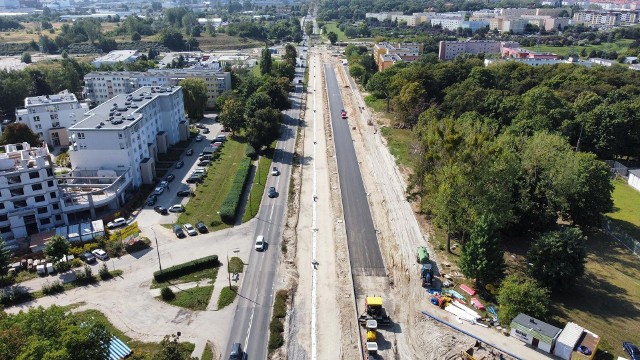 Rozbudowa DK22 trwa już ponad dwa lata (zdjęcia z września 2021).