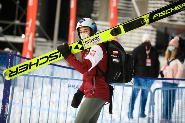 Kamil Stoch podczas kwalifikacji PŚ w Zakopanem 2021